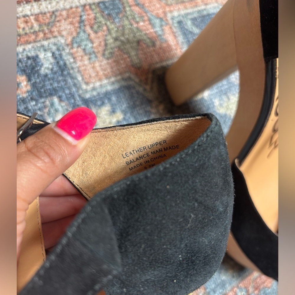Kelsi Dagger Leather Wood Platform Shoes – Size 8.5 New - Picture 5 of 6